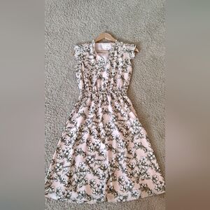 Maison Jules. XS. Pink and green summer dress.